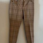 EXPRESS Tan and White plaid trousers Photo 0