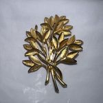 Vintage MCM Brushed‎ Gold Tone Leaf Bouquet Brooch Gold Photo 0