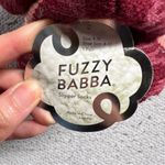 ⭐️ Fuzzy Babba Red & Brown Cozy Soft Slipper Socks Size 9 Photo 1