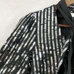 Rixo London Women Sequin Top XS Bow Party Disco Glam Showgirl Maximum Evening Black Photo 3