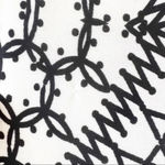 Eliza J  Long Sleeve Black and White Geometric Print Dress Hot Pink Trim Size 2‎ Photo 7