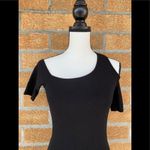 Helmut Lang 
Black Knit One Shoulder Dress small Photo 3