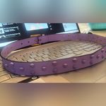 Elegant Medusa’s Lavender Belt with Gold Buckle 80/32. Purple Photo 6