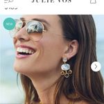 Julie Vos Gold and Cream Dangle Earrings in white Photo 1