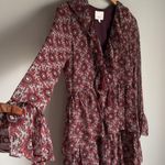 Cinq à Sept cinq a sept Jasmine Silk Floral-Print Mini Dress Red/ Multi Size Photo 7