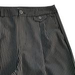 A New Day Wide Leg Black with White Pinstripe Trouser Pants Size 8 Photo 2