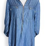 Womens G Collection Denim With Gold Hardware Jean Shirt Dress Photo 0