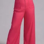 Anthropologie Maeve for  the Colette fuschia cropped wide leg linen viscose pant Photo 0