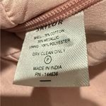 Saylor New Ilene Metallic Ruffle Peplum Puff Sleeve Blouse Pink Plaid Print L Photo 7