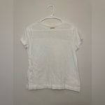 Michael Kors Women’s White Mesh Accent Cotton Tee Size S Photo 3