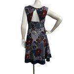 Maeve Dress Size M Navy Blue White Floral Empire Waist Sleeveless Fit & Flare Photo 3