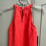 Sigrid Olsen  Coral Linen High Neck Sleeveless Dress XS Capsule Resort Wear Photo 1