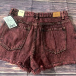 BDG High Rise Shortie Burgundy Denim Shorts Women's Size 30 Photo 6