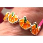 Pumpkin Ring New Orange Silver Adjustable Thanksgiving Autumn Jewelry Fe… Photo 2