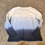 Talbots  Women's Size S Ombre Dip Dye Crew Neck Long Sleeve Sweatshirt Pullover Photo 6