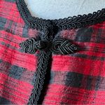 Maggy London MAGGIE LONDON | Buffalo Plaid Holiday Silk Blazer Sz 12P Photo 2