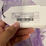 English Factory  Purple Tie Dye Short Sleeve Braided Belted Mini Dress Photo 3