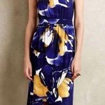 Anthropologie Weston  sleeveless purple floral tulip hem maxi dress Photo 0