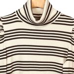 Veronica Beard Cedar Striped Stretch-pima Cotton Turtleneck Sweater Top Photo 3