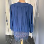 XCVI Mindset by  Blue Dolman Fringe Lagonlook Boho Minimalist Top Photo 2