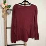 Madewell Long Sleeve V Neck Maroon Shirt Size Medium Photo 4