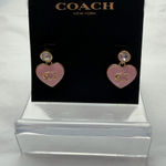 Coach  pink and gold earrings brand new Photo 0