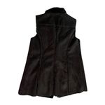 Susan Graver NEW Womens Black Faux Fur Shearling Lined Vest with Front Pockets L Photo 4