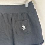 Victoria's Secret Black Quarter Zip Cropped Hoodie & Shorts Set Women Small P Photo 7