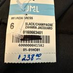 J. McLaughlin  Belinda Sheath Dress Zahara Jacquared Black Champagne size 6 NWT Photo 8