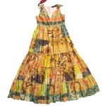 Anthropologie NWT Geisha Designs Rosalinda Patchwork Beaded Maxi Dress L Photo 1