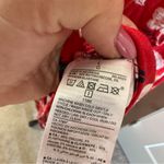 Old Navy Long Sleeve Floral Oriental Stretchy Dress Midi Red White Casual L Photo 5