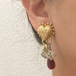 Arizona Jeans Vintage  Co. Gold-tone Heart Beaded Drop Earrings Photo 1