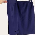 Giorgio Armani Solid Navy Purple Blue Straight Pencil Wrap Skirt Size 6 Photo 6