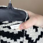 Debut Patterned Black and White Womens Sweater open cardigan large knit colorful Photo 2