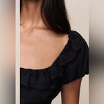 Guizio Paloma Short Sleeve Top XS NWT Black Photo 2