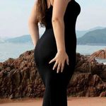 NEW PUMIEY Sexy Slip Maxi Dress Ribbed Bodycon Summer M Black Size M Photo 1