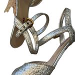 Prada Silver Glitter Cork Wedge Sandal, Sz 40 Photo 14