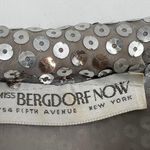 Vintage 80/90s Miss Bergdorf Sequins Mini Dress Set Silver Photo 2