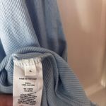 Helmut Lang Collared Baby Blue Rib Knit Midi Dress Shirt Dress Size Large Ribbed Photo 6