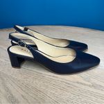 Talbots Kelsey Slingback Pumps Navy Nappa Leather Almond Toe Women’s Size 6.5 Photo 1