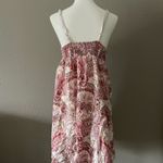 Vintage Y2K Paisley Cotton Sun Dress Pink Size M Photo 2