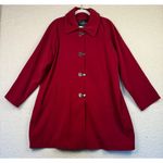 London Fog All Weather Coat RED Latch Silver clasps Size 1X Photo 0