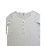 Splendid Thermal Forever Henley white long sleeve top size large Photo 6