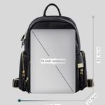 Black Nylon Backpack with Gold Hardware Photo 13