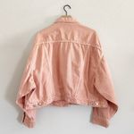 American Eagle AEO Cropped Denim Jacket in Peach Size XXL Photo 4