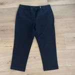 White House | Black Market Womens The Slim Crop Pants Stretch Cuffed Black Size 8 Photo 2