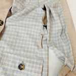 Avec Les Filles Not Have Belt Plaid Double-Breasted Trench Coat Beige Size L Photo 4