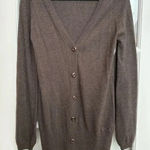 BCBGMAXAZRIA  Y2K Brown Soft Angora Wool Blend Button Down Cardigan Size L Large Photo 0