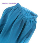 Eloquii New!  women's tie‎ neck long sleeve satin top blouse royal blue, size 20 Photo 4
