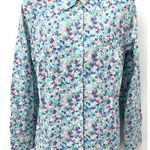 Talbots NWT  Floral Collared Button Down Dress Shirt Women's Size L Photo 0